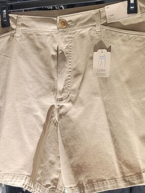 St. John's Bay Khaki Mid-Rise Secretly Slender Shorts